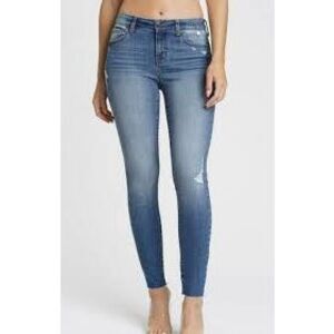 EUNINA Women’s Blue Mid Rise Skinny Ankle Jeans Size 11 / 30